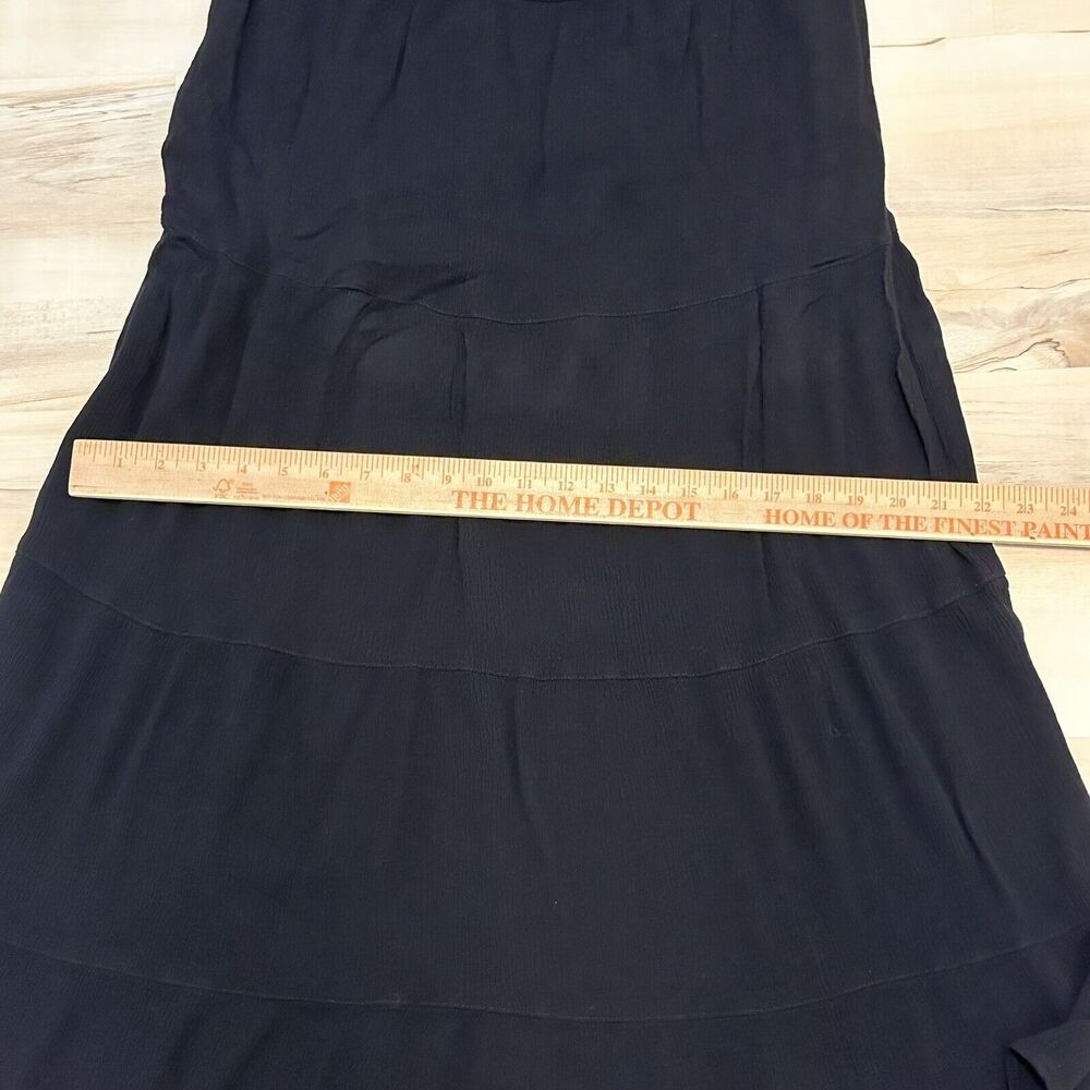 Fifteen Twenty Women XS Dress Tier Midi Adjustable Straps Black Pocket Lagenlook - Picture 9 of 10